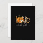 Liefde Herfst Y'All Leopard Print Pumpkin Thanksgi Kaart (Voorkant / Achterkant)
