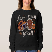 Liefde Herfst Y'all Shirt Trendy Herfst Shirt Scha (Voorkant)