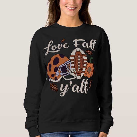 Liefde Herfst Y'all Shirt Trendy Herfst Shirt Scha (Voorkant)