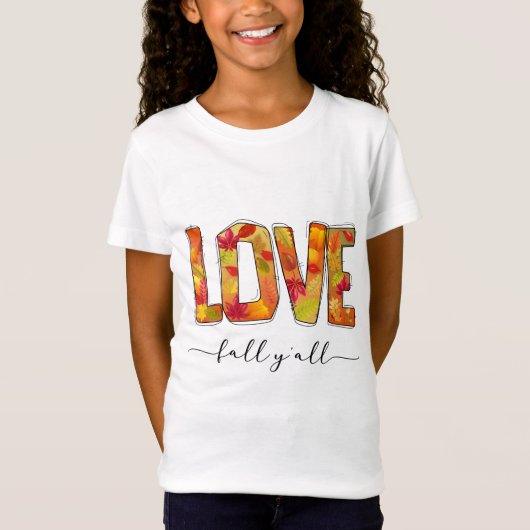Liefde Herfst Y'all T-shirt (Voorkant)