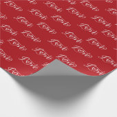 Liefde Herhalend Patroon Romantische Valentijns Cadeaupapier (Hoek)