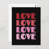 Liefde Herhalende Tekst Valentijnsdag Ik Hou Van J Briefkaart (Voorkant / Achterkant)