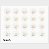 Liefde & Het Bruiloftsfeest Oester Bedankt Ronde Sticker (Vel)
