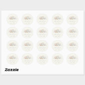 Liefde & Het Bruiloftsstrand Bedankt Ronde Sticker (Vel)