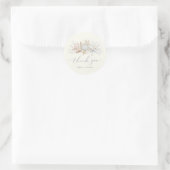 Liefde & Het Bruiloftsstrand Bedankt Ronde Sticker (Tas)