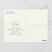 Liefde & Het Bruiloftsstrand Foto Save the Date Briefkaart (Achterkant)