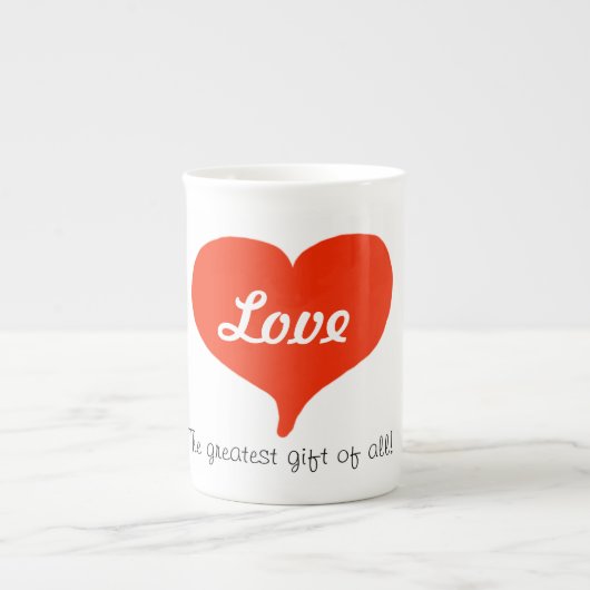 Liefde het grootst geschenk van alle Valentijnse h Porselein Kop (Voorkant)