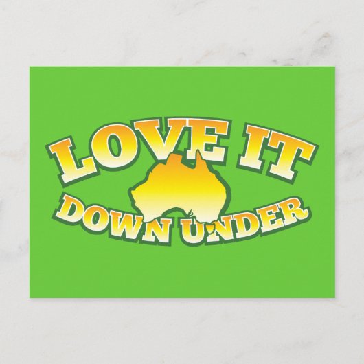 Liefde het neer onder Aussie Australisch Briefkaart (Voorkant)