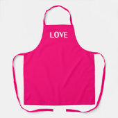 Liefde, hete roze fuchsia wit schort (Voorkant)