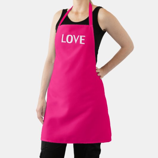 Liefde, hete roze fuchsia wit schort (Insitu)
