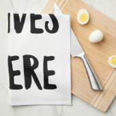 Liefde hier Monogram White Theedoek (Quarter Fold)