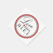 Liefde hier Typografie Servetten (Hoek)