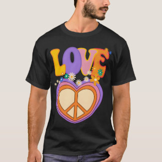 Liefde Hippie Hart meisje T-shirt