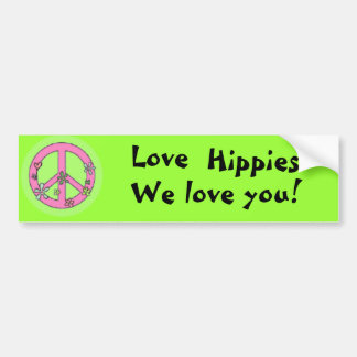Liefde Hippies! Bumpersticker