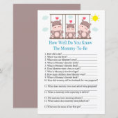 Liefde hippo Hoe goed ken je het baby shower spel? (Voorkant / Achterkant)