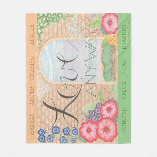 Liefde Hoe dan ook 50" x 60" Fleece Deken (Voorkant)