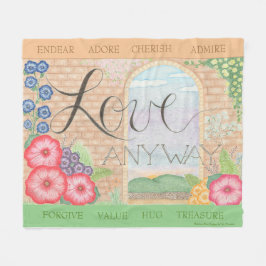 Liefde Hoe dan ook 50" x 60" Fleece Deken