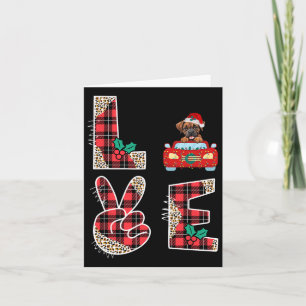 Liefde Hond Boxer Rijden Rode Auto Kerst Trui Voor Kaart