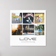 Liefde Hond Familie Portret Collage Ontwerp