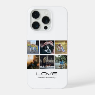 Liefde Hond Familie Portret Collage Ontwerp iPhone 15 Pro Case