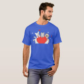 Liefde Hond Kat vriend T-shirt (Voorkant volledig)