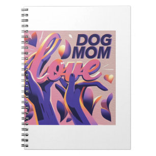 Liefde Hond Moeder Roze Paars Notitieboek
