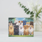 Liefde honden briefkaart (Staand voorkant)