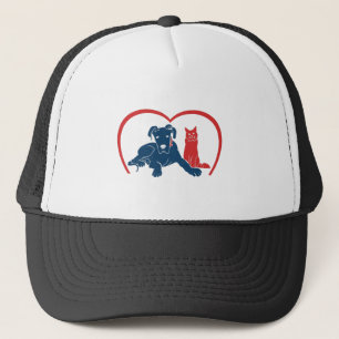 Liefde honden en katten trucker pet