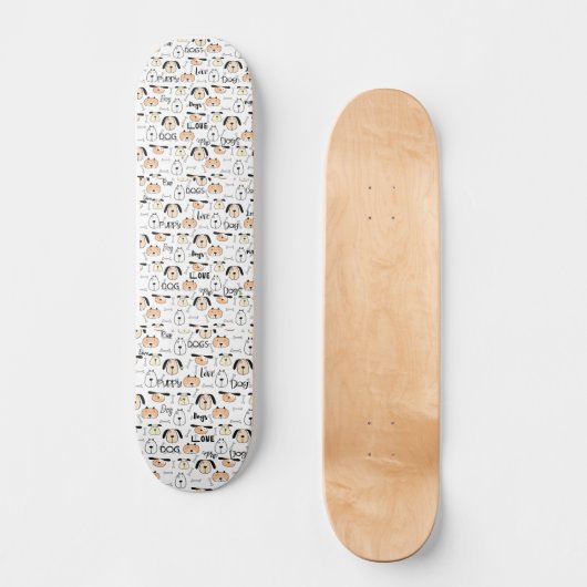 Liefde honden en Puppies Persoonlijk Skateboard (Voorkant)