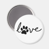 Liefde. Honden van katten poten. Dierendag. Magneet (Voorkant / Achterkant)