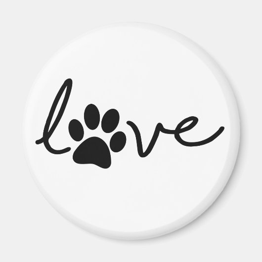 Liefde. Honden van katten poten. Dierendag. Magneet (Voorkant)