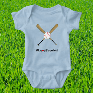 Liefde honkbal hashtag slogan sport romper