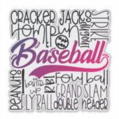 - Liefde Honkbal - Honkbal - Sticker (Voorkant)