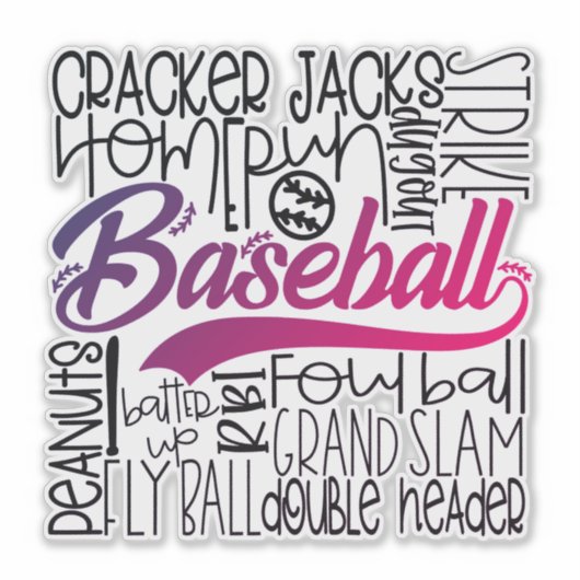 - Liefde Honkbal - Honkbal - Sticker (Voorkant)