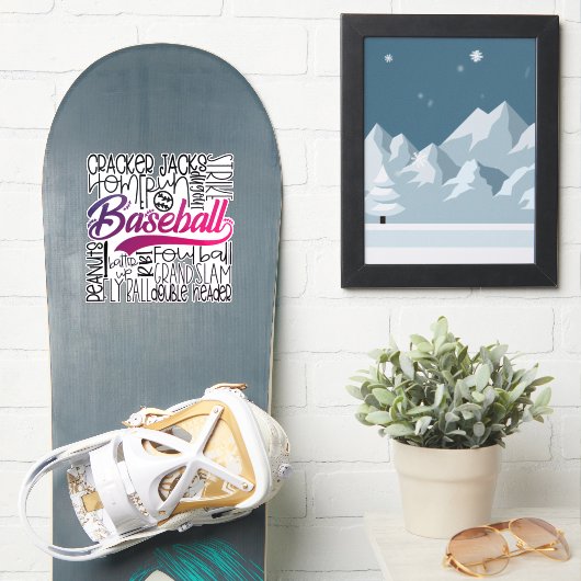 - Liefde Honkbal - Honkbal - Sticker (Snowboard)