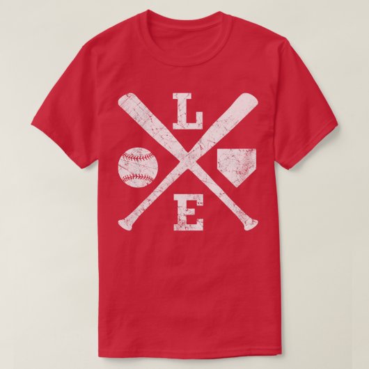 LIEFDE Honkbal Softbal Lover Honkbal Moeder T-shirt (Design voorkant)