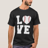 Liefde honkbal woord kunst t-shirt (Voorkant)