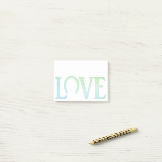 Liefde Hoofd Groen Post-it® Notes (Op bureau)