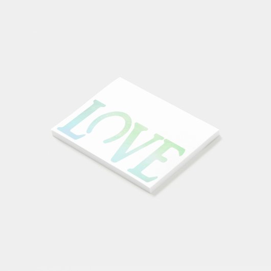 Liefde Hoofd Groen Post-it® Notes (Schuin)