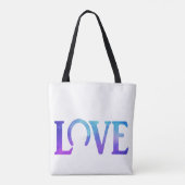 Liefde Hoofd Paars Tote Bag (Achterkant)