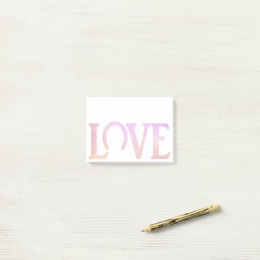 Liefde Hoofd Rood Post-it® Notes (Op bureau)