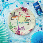 Liefde, hoop, Borden met getrouwe papieren Papieren Bordje (Feest)