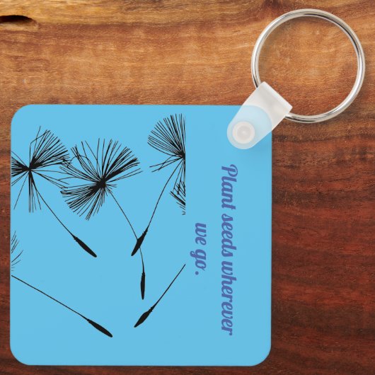 Liefde, hoop en liefdadigheid gebaseerd op geloof sleutelhanger (Achterkant)