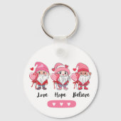 Liefde hoop geloof lieve Valentijnsdag Sleutelhanger (Voorkant)