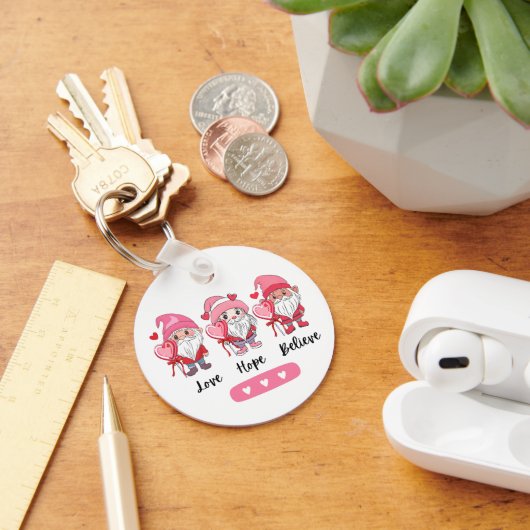 Liefde hoop geloof lieve Valentijnsdag Sleutelhanger (Bureau)