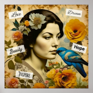 Liefde, Hoop, Schoonheid Inspirerend Vrouw Poster
