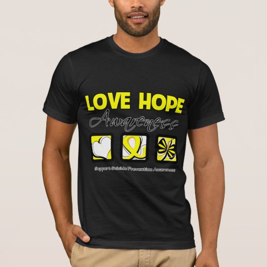 Liefde Hope Awareness Suicide Prevention T-shirt (Voorkant)
