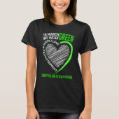 Liefde Hope Awareness We Draag Green Cerebral Pals T-shirt (Voorkant)