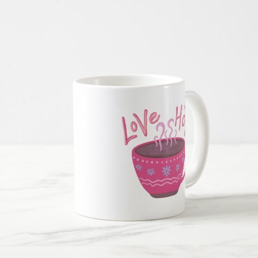 Liefde Hot Chocolate Coffee Mok (Voorkant rechts)