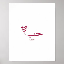 Liefde - Houb - ح ب in Arabische kalligrafie Poster